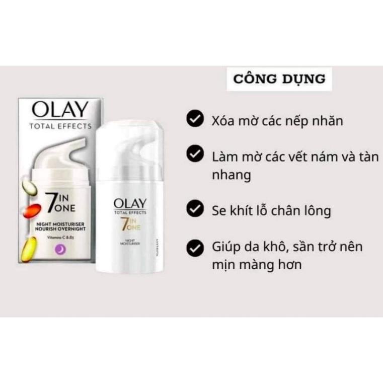 Kem dưỡng Olay Total Effects 7in1 UK 50ml,kem dưỡng trắng da chống lão hóa