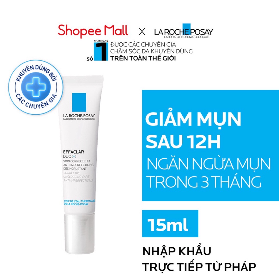 Kem giảm mụn ngăn ngừa vết thâm & mụn tái phát La Roche-Posay Effaclar Duo+ 15ml BKC Beauty | BigBuy360 - bigbuy360.vn
