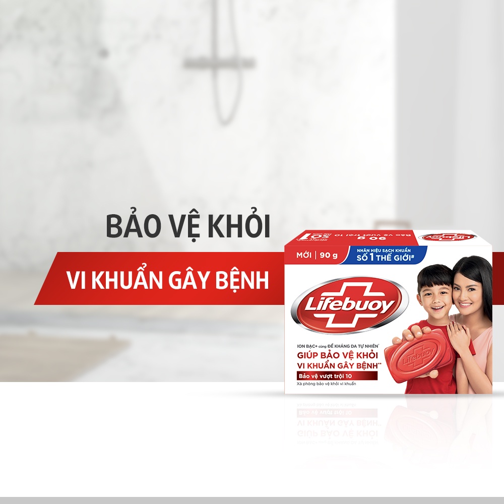 Xà Phòng Lifebuoy Bảo Vệ Vượt Trội 10 90g