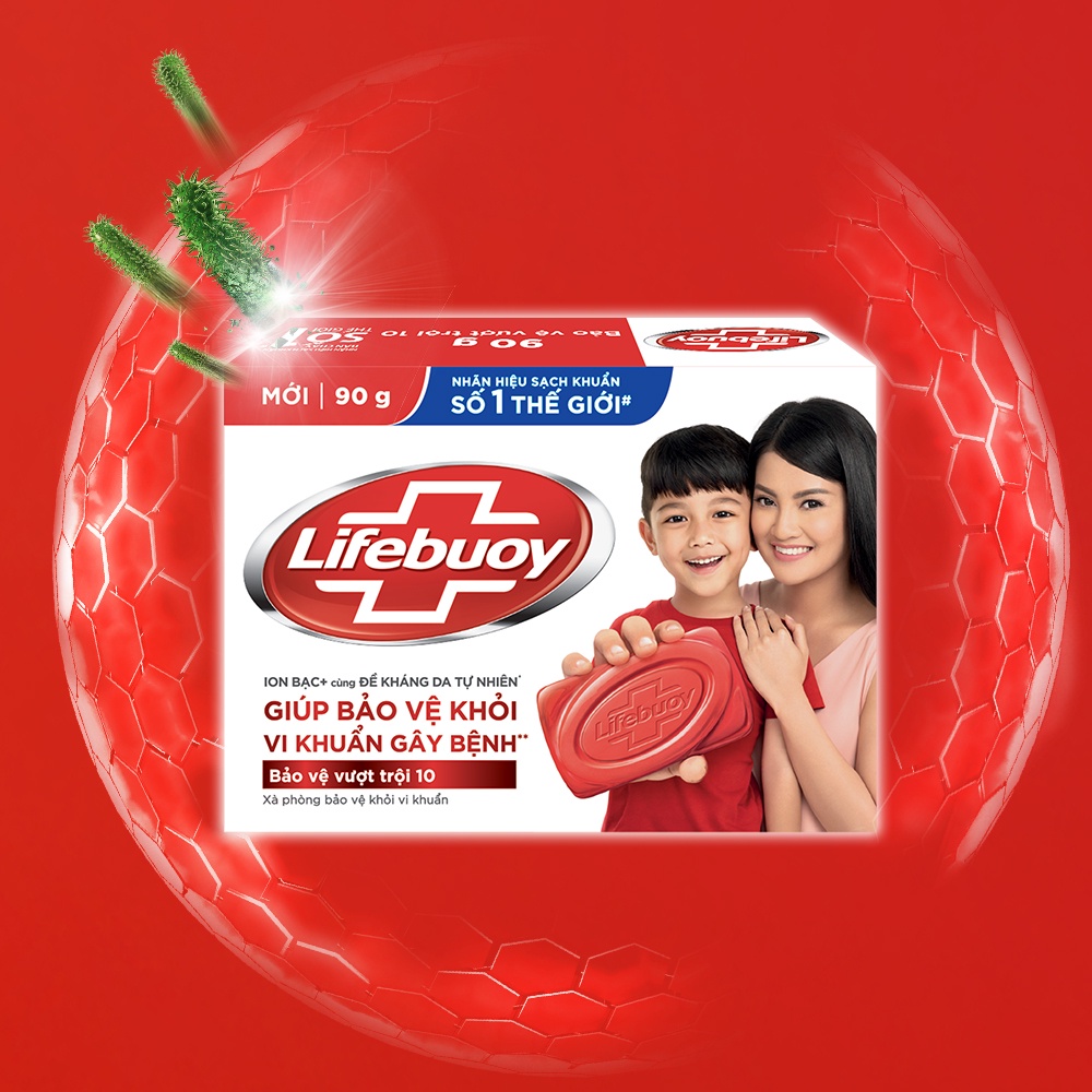 Xà Phòng Lifebuoy Bảo Vệ Vượt Trội 10 90g
