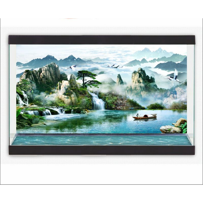 TRANH 3D DÁN HỒ CÁ ( TRANH LƯNG ) _DECAL VIP