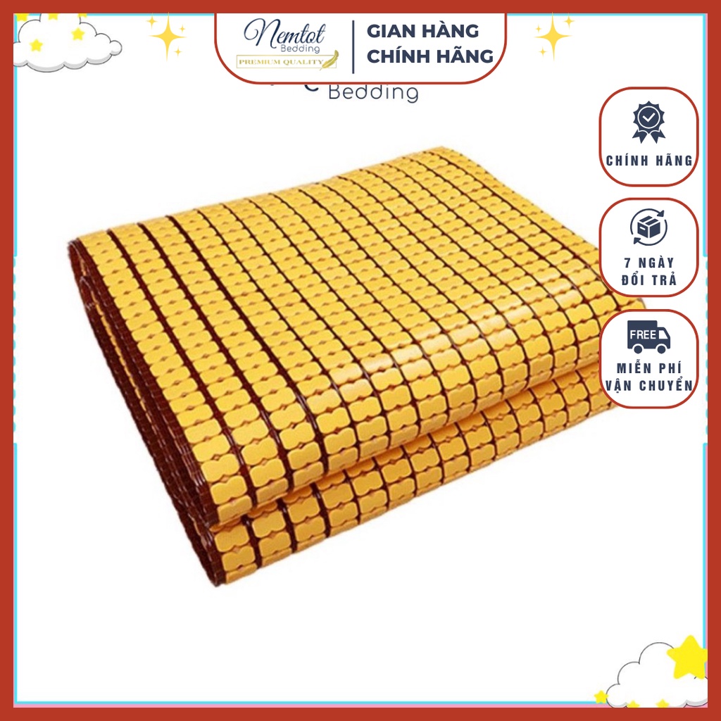 💥ƯU ĐÃI💥Chiếu tre cao cấp hàng Việt Nam xuất khẩu loại 1, chiếu gỗ, chiếu tre đủ size kèm hộp cao cấp - Nemtot bedding