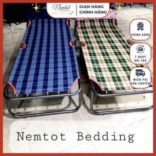 🍂giá sốc🍂 giường xếp vải có gối tựa đầu đài loan chính hãng duy phương cao cấp, giường xếp khung sắt sơn tĩnh điện_hcm