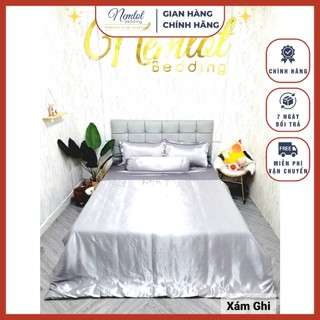 🔥giảm sốc🔥trọn bộ 5 món phi lụa thái tuấn cao cấp hàng loại 1, bộ ga gối chăn chần bông siêu mát đẹp_ nemtot bedding