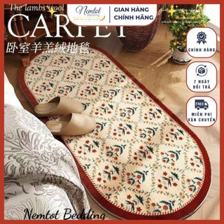 🪸thảm lông cừu korea cao cấp🪸thảm chân giường 50x120cm size lớn chất lông cừu dày dặn mềm mịn in 5d hàn nhập khẩu_hcm