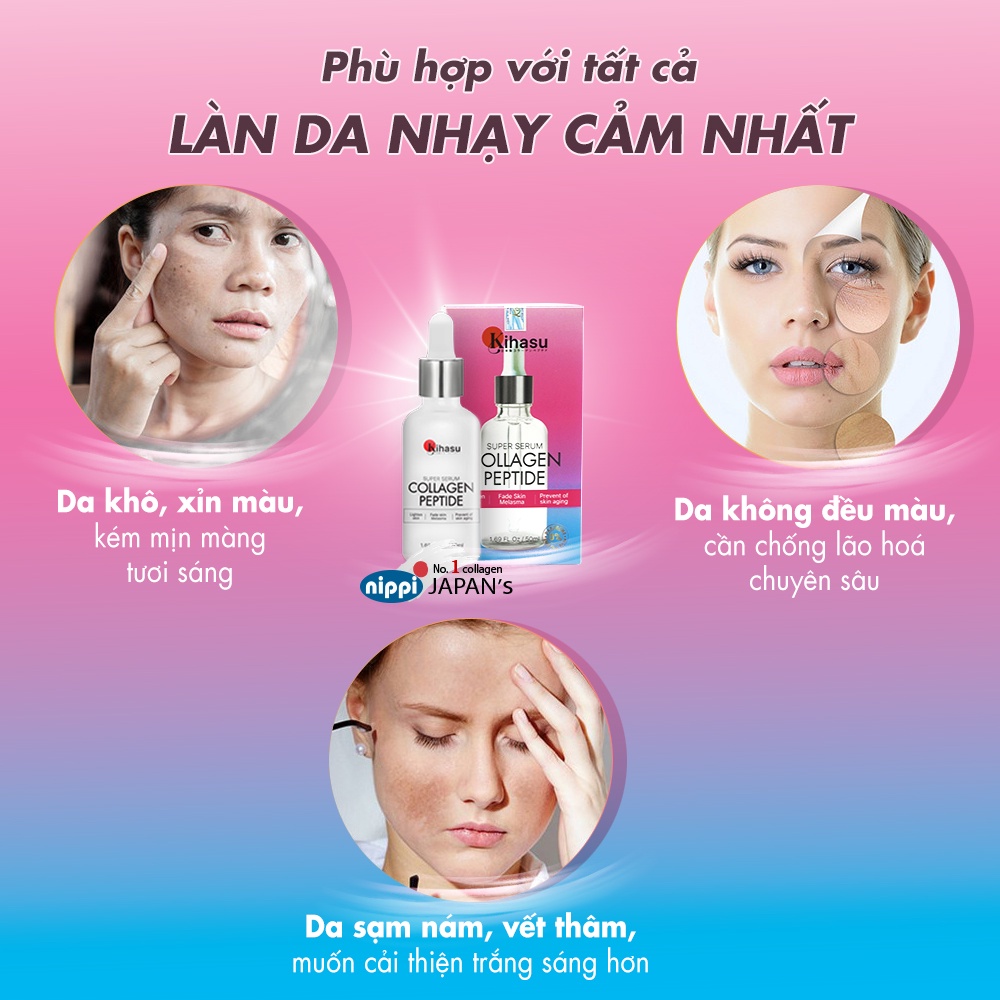 Serum KIHASU giảm mụn, mờ thâm, thu nhỏ lỗ chân lông, giúp trắng sáng da chai BIG 50ml