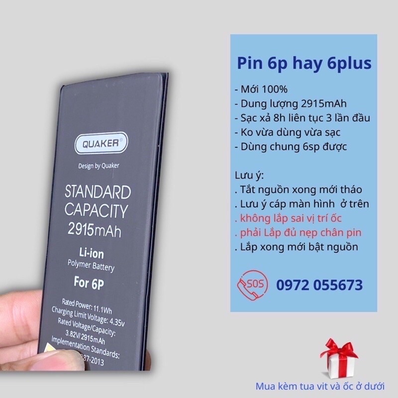 PIN EU ZIN Cho IP 5/ 5s/ 5c/ 5se/ 6/ 6p/ 6s/ 6sp/ 7/ 7p/ 8/ 8p Mới 100% Bảo Hành 12 Tháng Tặng Kèm Siu Dán