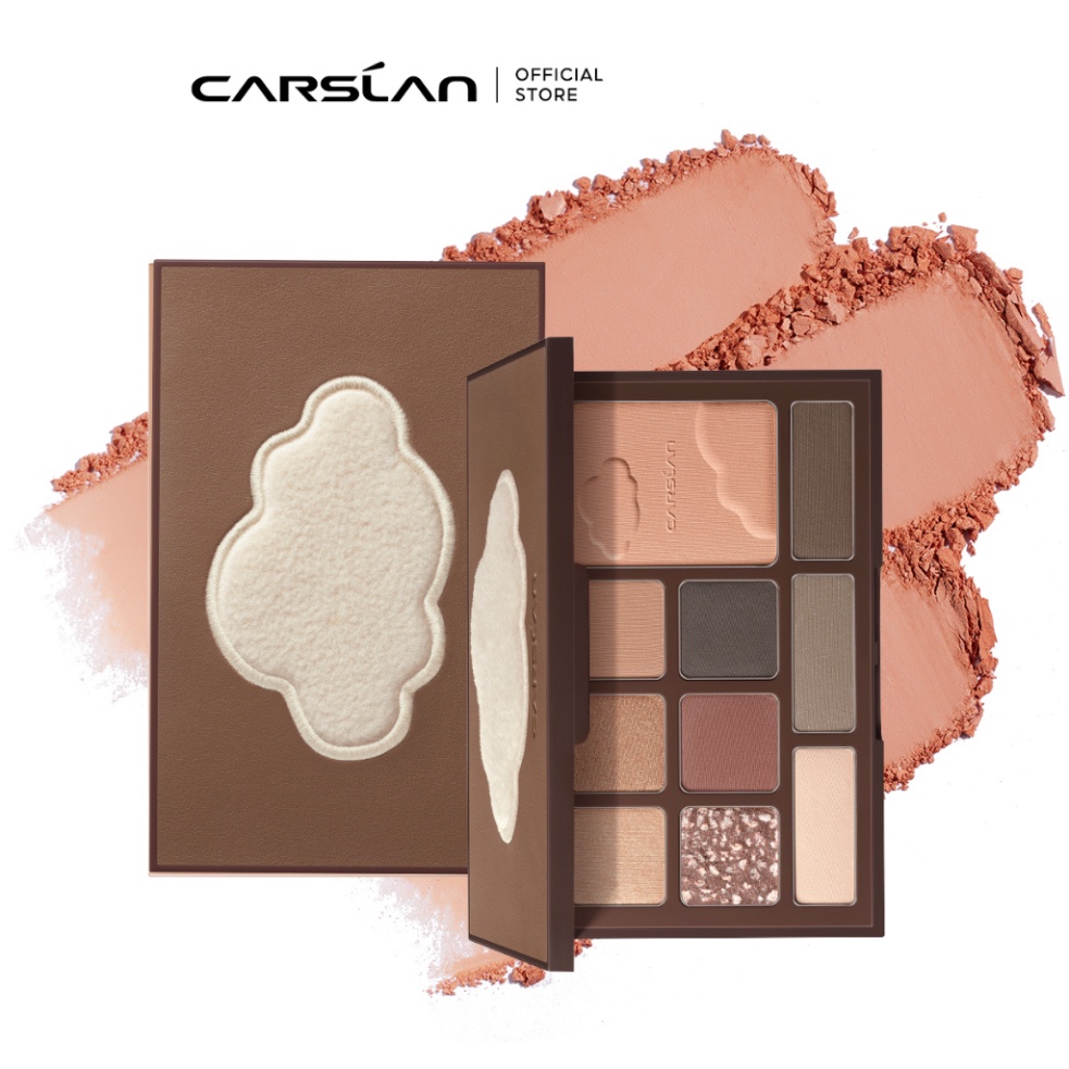 Bảng Phấn Mắt Carslan 10 Màu Trang Điểm Đa Chức Năng Phấn Má Hồng Phấn Bắt Sáng Tạo Khối Người mới bắt đầu phải mua 12g