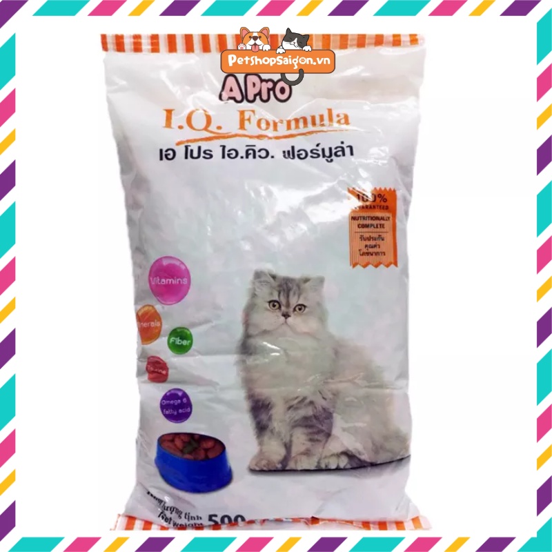 5 GÓI Thức ăn cho mèo Apro IQ Formula 500g - Thái Lan