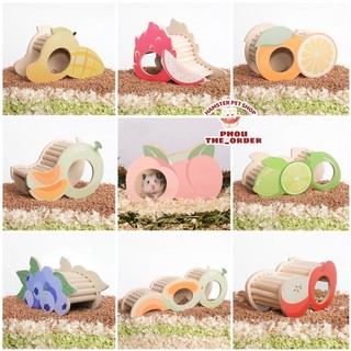 ZAIZAI Thang leo nhà ngủ hầm trui thế giới hoa quả cho hamster