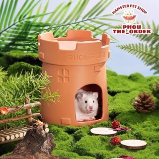 BUCATSTATE Nhà ngủ gốm sứ kèm gel làm mát cho hamster