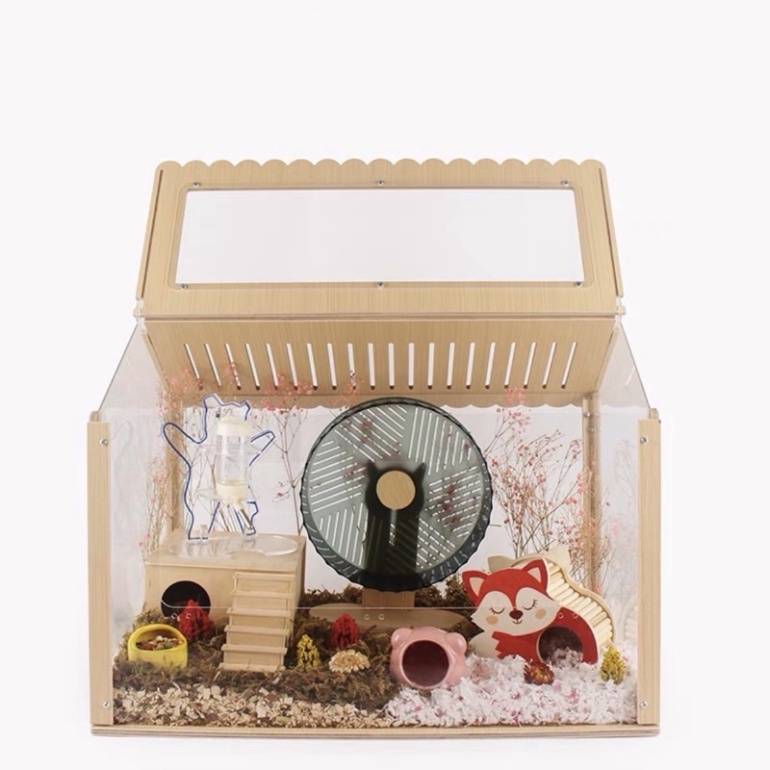 Lồng chuột hamster gỗ mix Mica size 60