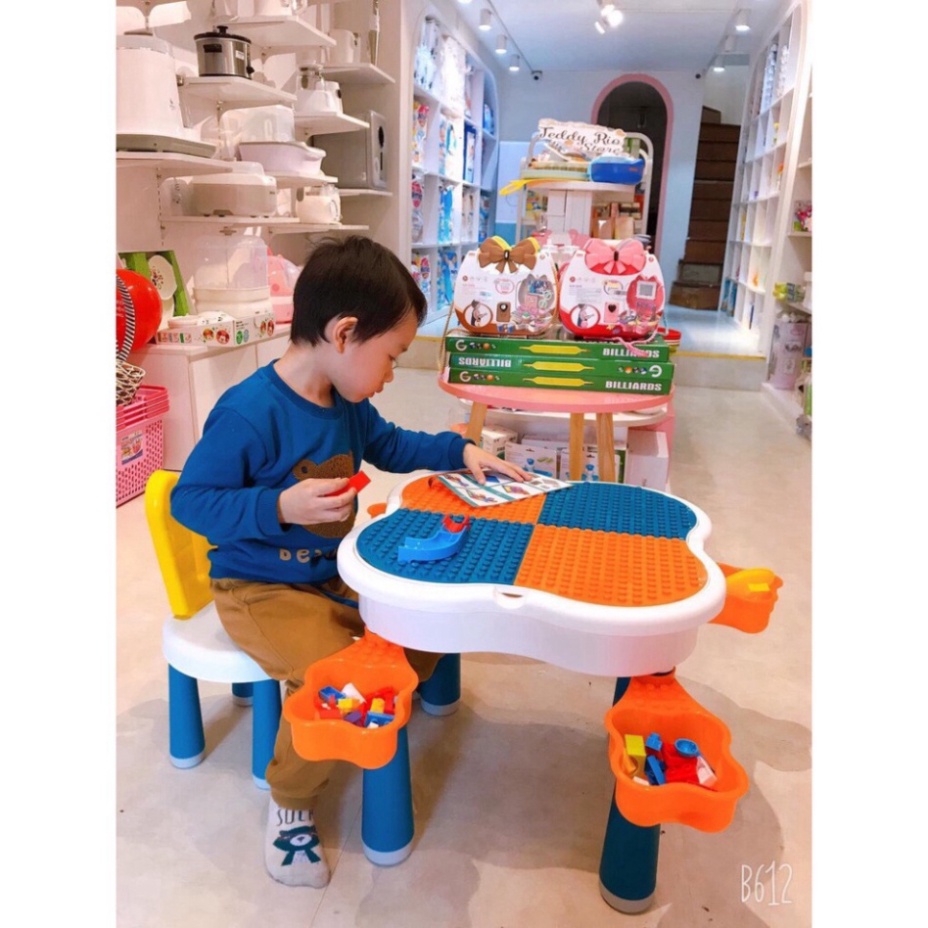 🔥 bàn lego đa năng hoa anh đào-Bàn học cho bé kèm-chi tiết Lego, cao cấp 🔥