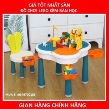 🔥 bàn lego đa năng hoa anh đào-Bàn học cho bé kèm-chi tiết Lego, cao cấp 🔥