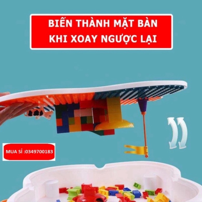 🔥 bàn lego đa năng hoa anh đào-Bàn học cho bé kèm-chi tiết Lego, cao cấp 🔥