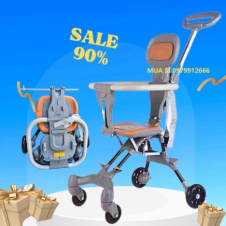 ⭐️Xe Đẩy Gấp Gọn Cho Bé Yêu, Bé Đi Du Lịch Đi Chơi Siêu Gọn Nhẹ⭐️