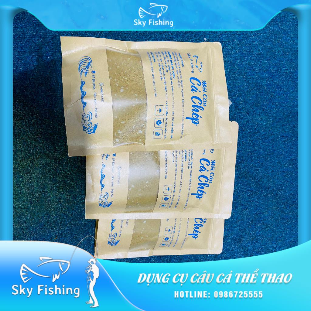 Mồi câu cá chép Sky Fishing - Cám cá chép ngũ cốc tự nhiên an toàn cho da tay