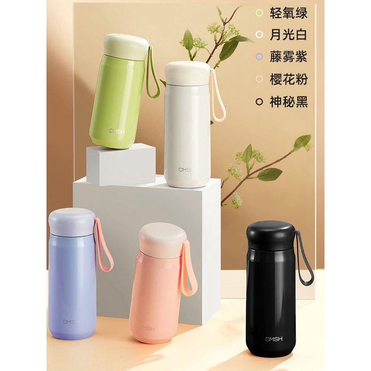 Thermos Bình Nước Giữ Nhiệt Bằng Thép Không Gỉ 316 Thiết Kế Đơn Giản Dễ Thương
