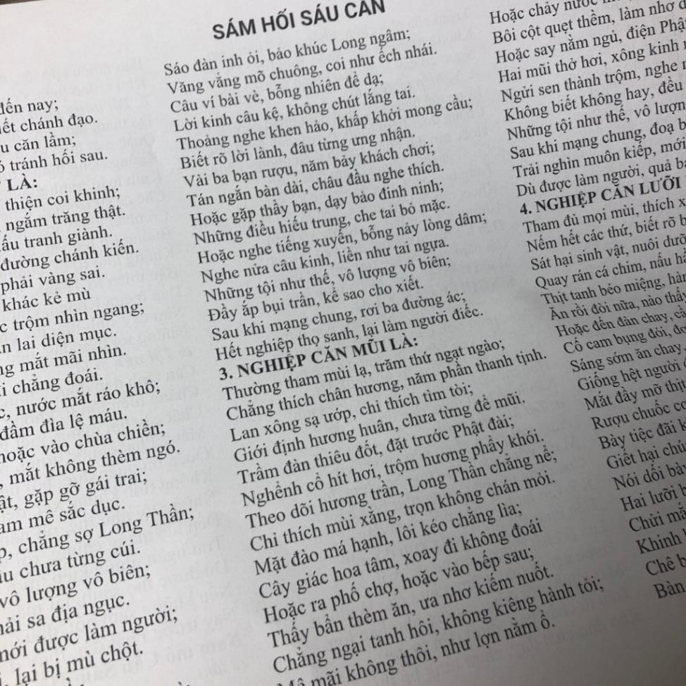 GIEO DUYÊN TỜ SÁM HỐI 6 CĂN GIEO DUYÊN -  mỗi vị thỉnh 3 tờ