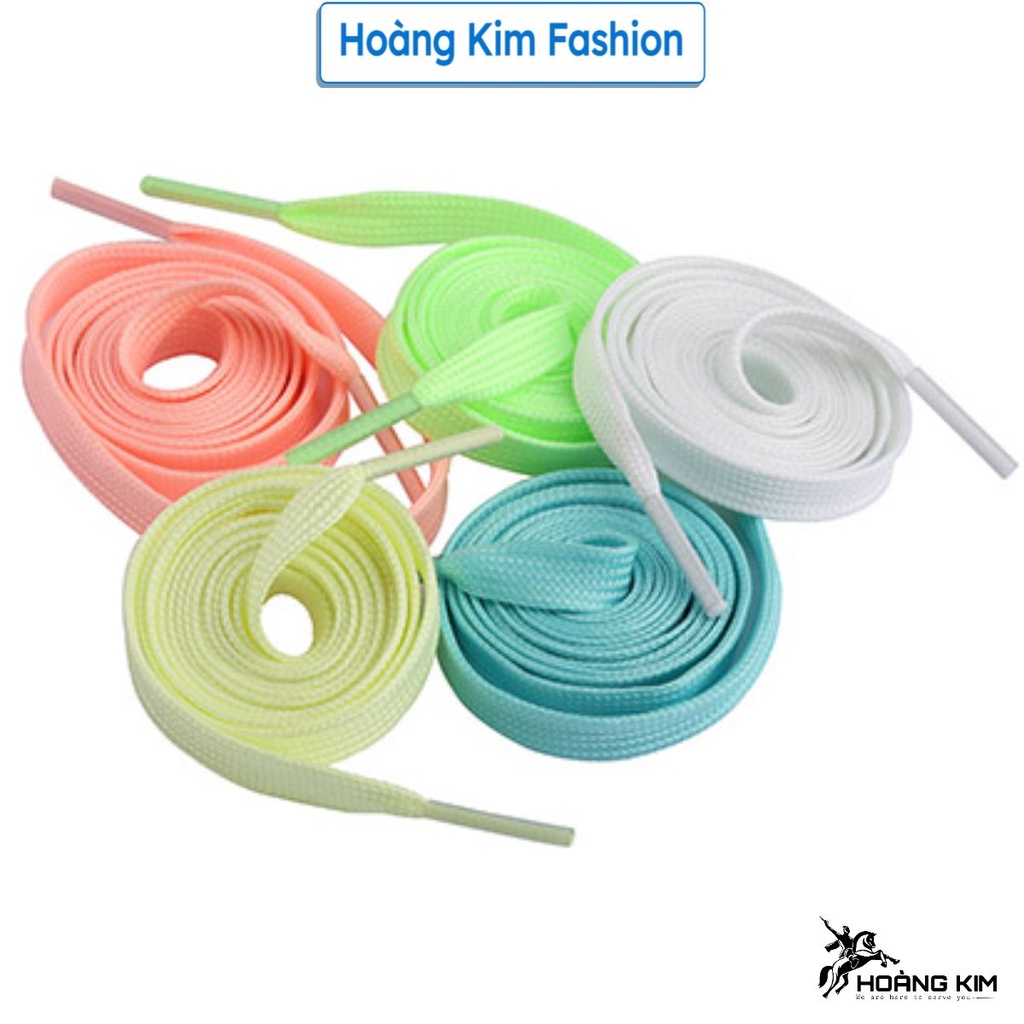 Dây giày thể thao bản dẹp dài 120cm dệt kim nhiều màu sắc