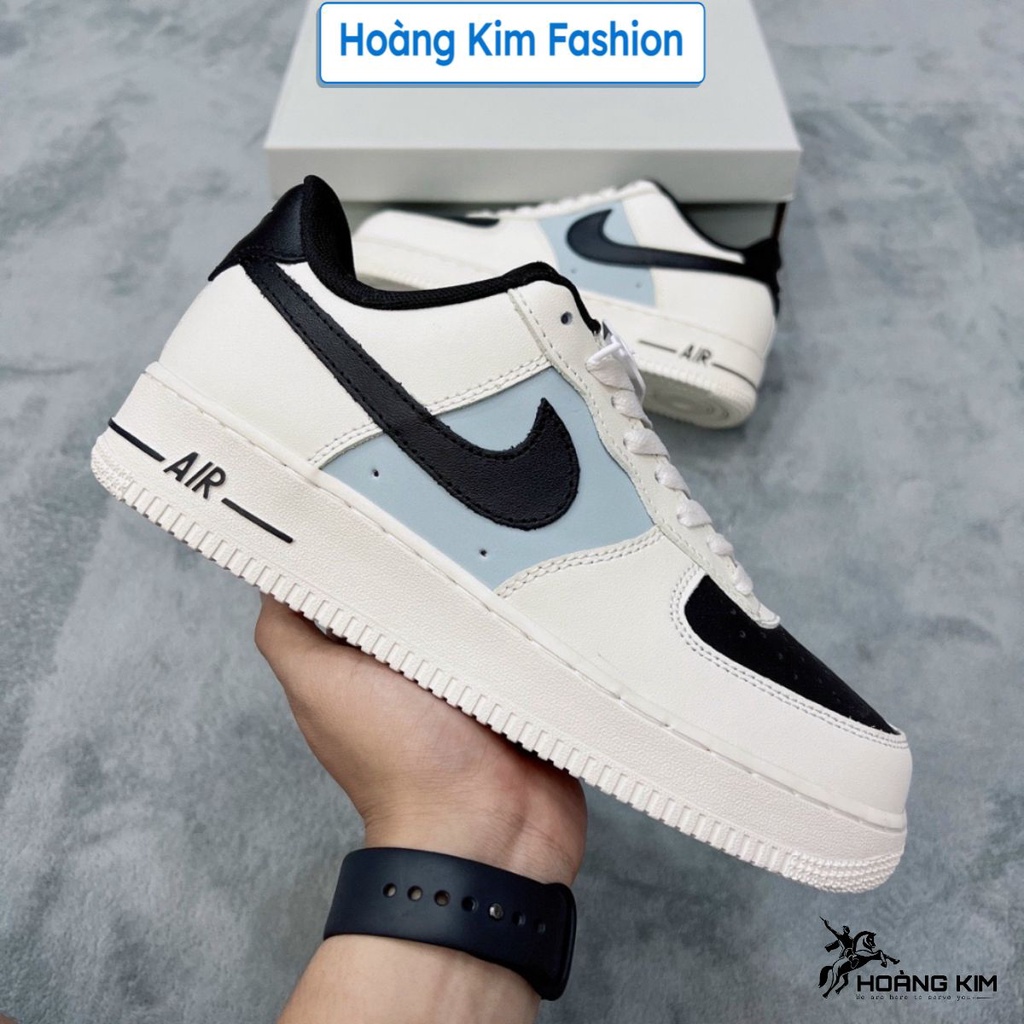 Giày _AF1 Mũi Đen Nam Nữ, giày Air Force 1 Low Cream Black Hót Trend Bản Cao Cấp,Hàng Đẹp Tặng Hộp Và Bill - Hàng m