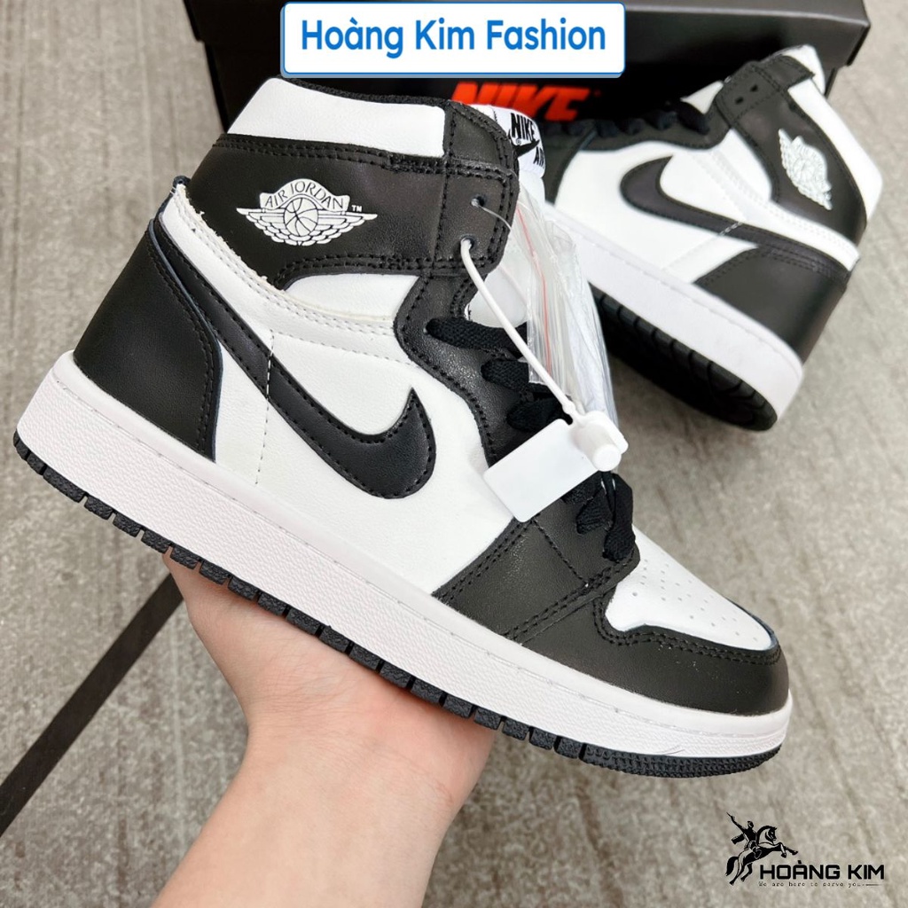 Giày Jordan 1 Panda Cổ Cao, Giày thể thao Jordan, Giày sneaker JD1 High đen trắng cao tặng Full bill box