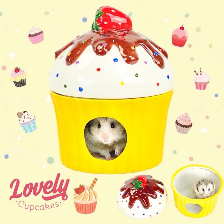 Nhà ngủ sứ bánh cupcake cho haasmter