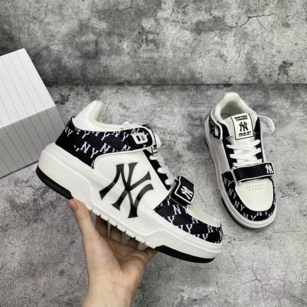 Giày thể thao MLB chunky liner dán, Giày MLB Chunky quai dán họa tiết Bản Cao Cấp Độn Đế 5cm hot trend 2023