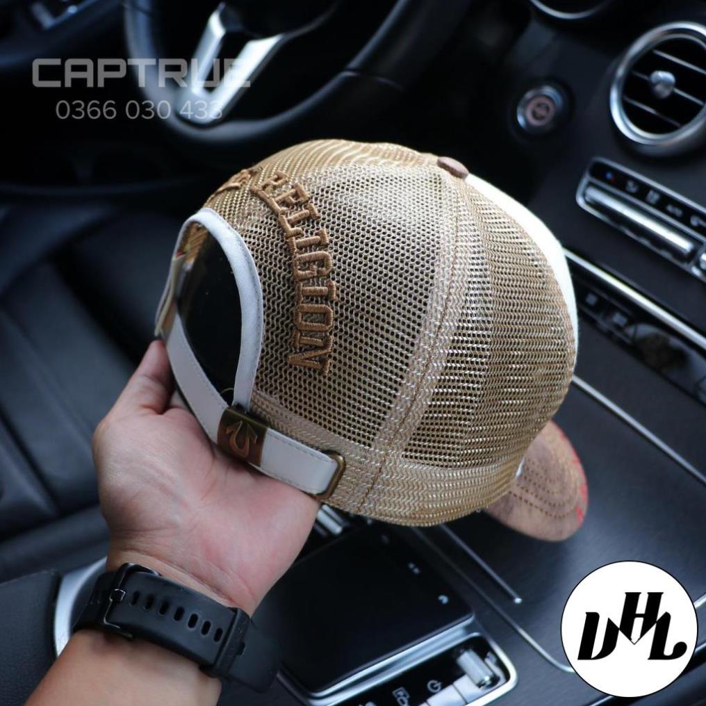 Mũ lưỡi trai, nón kết nam nữ True Religion vải Kaki đẹp Form chuẩn