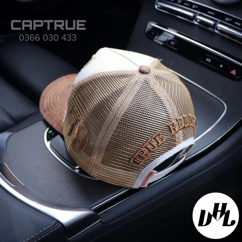 Mũ lưỡi trai, nón kết nam nữ True Religion vải Kaki đẹp Form chuẩn