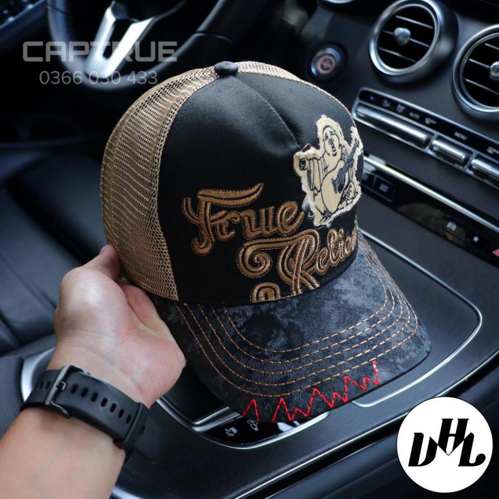 Mũ lưỡi trai, nón kết nam nữ True Religion vải Kaki đẹp Form chuẩn