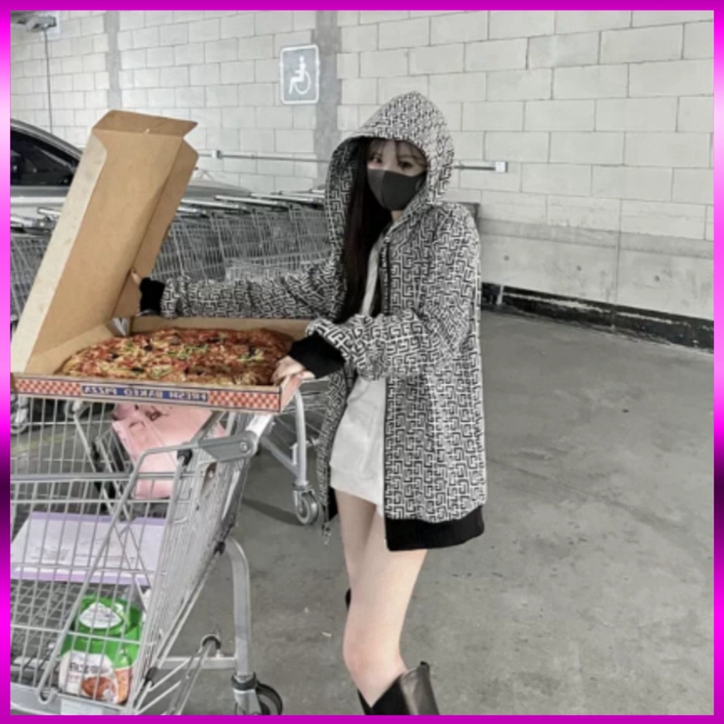 Áo Khoác Họa Tiết LC ❤ Áo Khoát Nỉ Dày Dặn Dáng Rộng Nam Nữ NVA524 * Gía Sinh Viên *