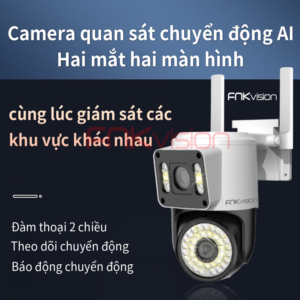 Camera 2 mắt Yoosee Q42 5.0MP - xem 360 độ không góc chết, ban đêm có màu, hai giao diện quan sát