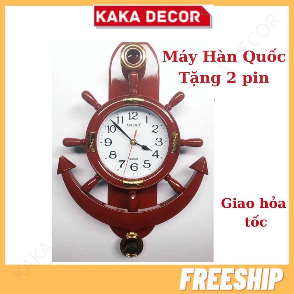 Đồng Hồ Quả Lắc Treo Tường Mỏ Neo Giả Gỗ Mẫu Mới