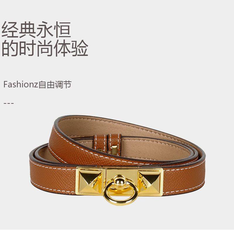 Hermes Thắt Lưng Da Bò Mỏng Phong Cách retro Cho Nữ