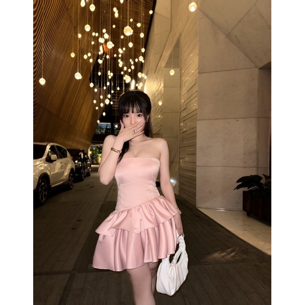 Váy lụa tầng Mona