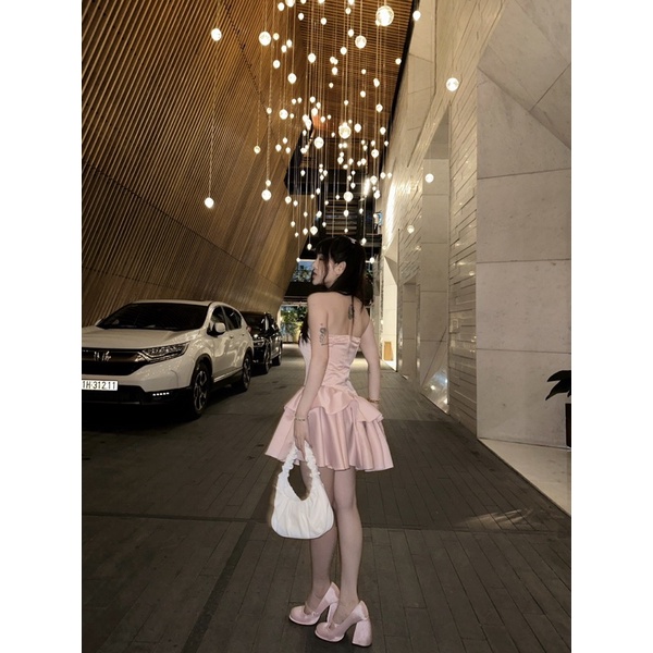 Váy lụa tầng Mona