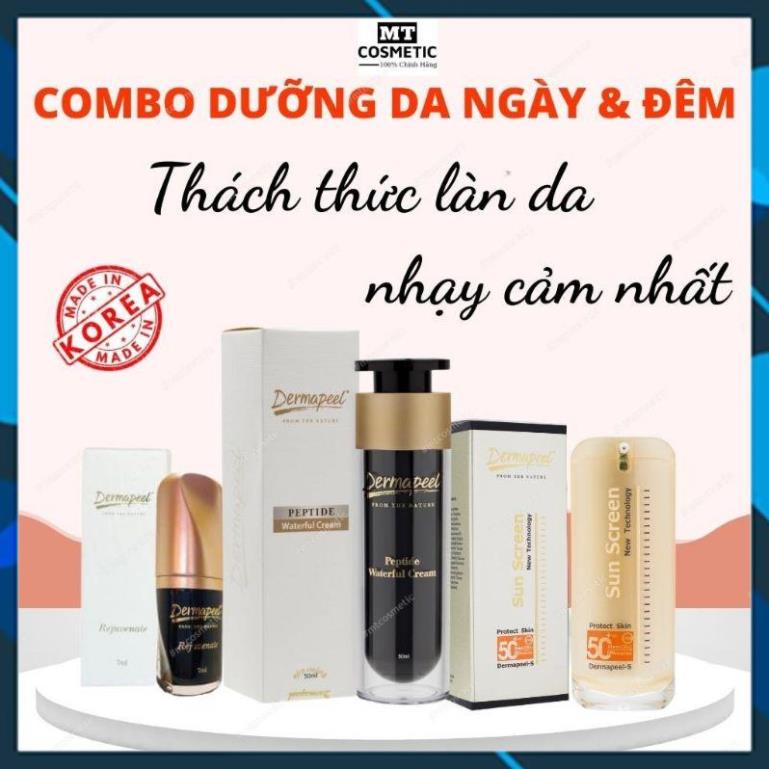 COMBO DERMAPEEL+ DƯỠNG DA TOÀN DIỆN NGÀY VÀ ĐÊM -Sạch mụn - Phục hồi da hư tổn - Da căng bóng trắng sáng - mờ thâm nám