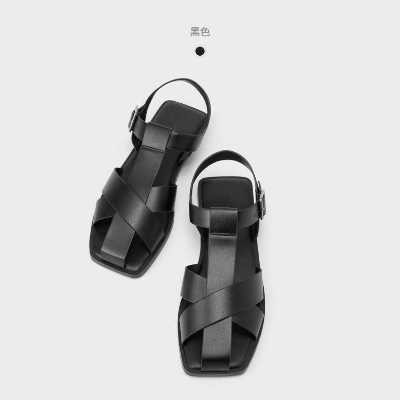 Giày Sandal Bít Mũi Đế Bằng Thiết Kế Đục Lỗ Thời Trang Mùa Hè Hàng Mới 2022