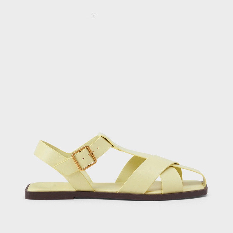 Giày Sandal Bít Mũi Đế Bằng Thiết Kế Đục Lỗ Thời Trang Mùa Hè Hàng Mới 2022