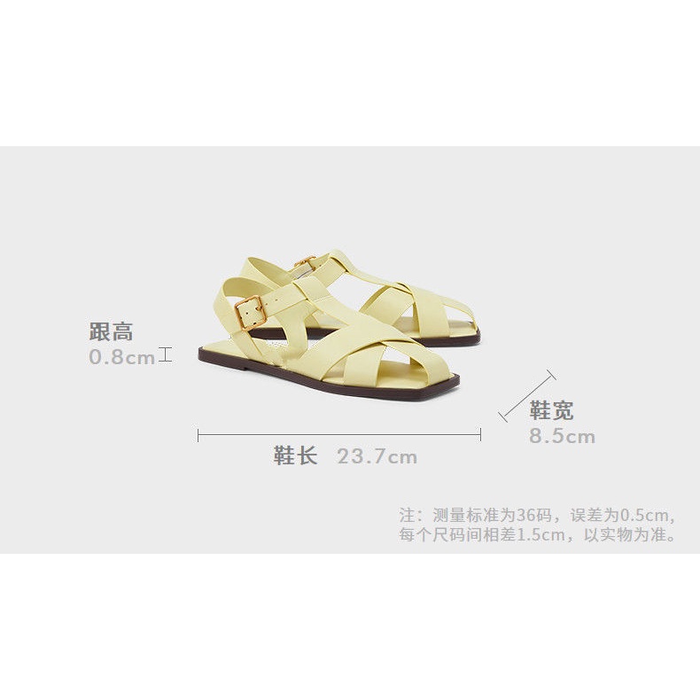 Giày Sandal Bít Mũi Đế Bằng Thiết Kế Đục Lỗ Thời Trang Mùa Hè Hàng Mới 2022