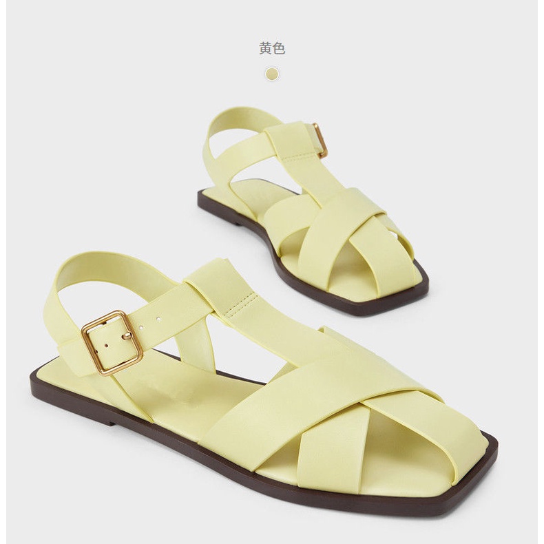 Giày Sandal Bít Mũi Đế Bằng Thiết Kế Đục Lỗ Thời Trang Mùa Hè Hàng Mới 2022