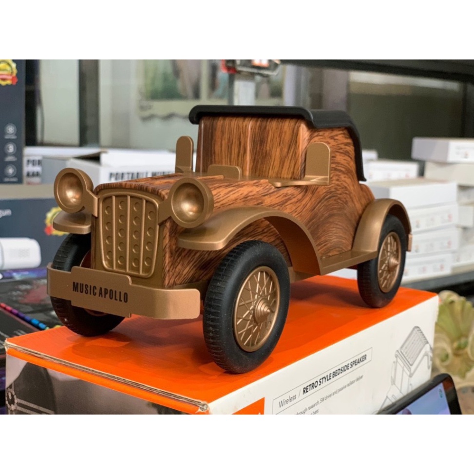 Bh Loa bluetooth Không Dây a9 Hình Xe Hơi Phong Cách retro Kèm Giá Đỡ Điện Thoại