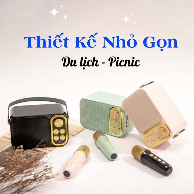 Loa Karaoke Bluetooth Mini YS-103 Kèm 1 Micro Không Dây Công Suất 5W Âm Thanh Siêu Hay-Loa Karaoke Mini Bluetooth