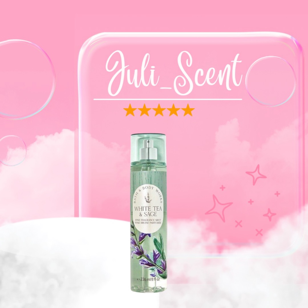 Xịt Thơm Toàn Thân White Tea & Sage Bath and Body Works Mist 30ml/50ml/100ml