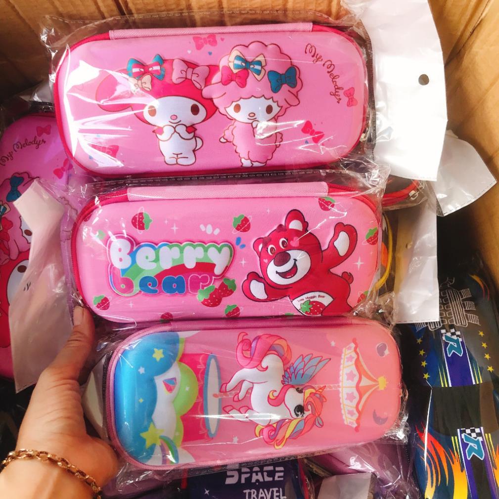 Hộp bút, bóp viết nhựa cứng 3D mẫu cute cho bé trai và gái