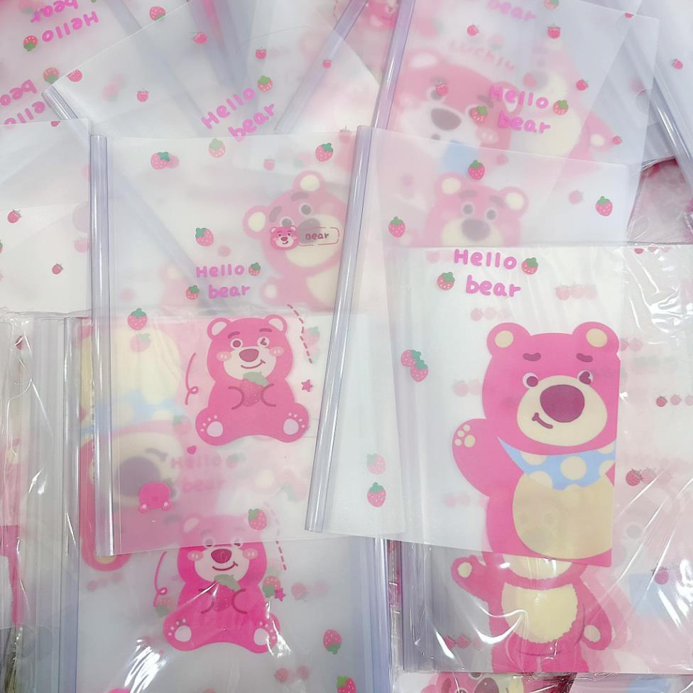 Bìa kẹp, bìa nút hồ sơ A4 gấu dâu dễ thương