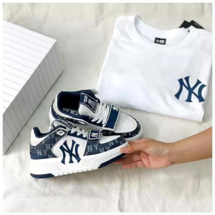 Giày thể thao MLB chunky liner dán, Giày MLB Chunky quai dán họa tiết Bản Cao Cấp Độn Đế 5cm hot trend 2023