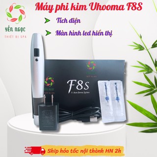 Máy phi kim Uhooma F8S tích điện | Máy Dr pen tích điện F8S cổng sạc typeC | Máy cấy tảo, cấy phấn chính hãng