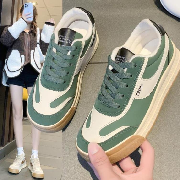 Giày thể thao thời trang cao cấp loại 1 chất xịn đế bằng mũi tròn chuẩn form siêu êm dành cho nữ 2023 mã 188
